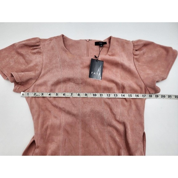 Fate Flutter Short Sleeve Summer Dress Cinched Belt Waist Pleated NWT Size M - Picture 8 of 12